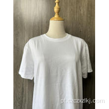 Camiseta pesada de manga curta de algodão multicolorida